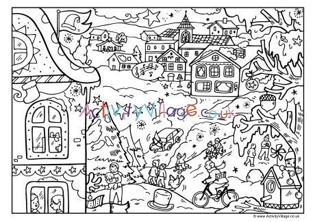 Christmas village louring page