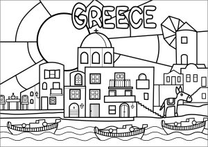 Village coloring pages for adults kids