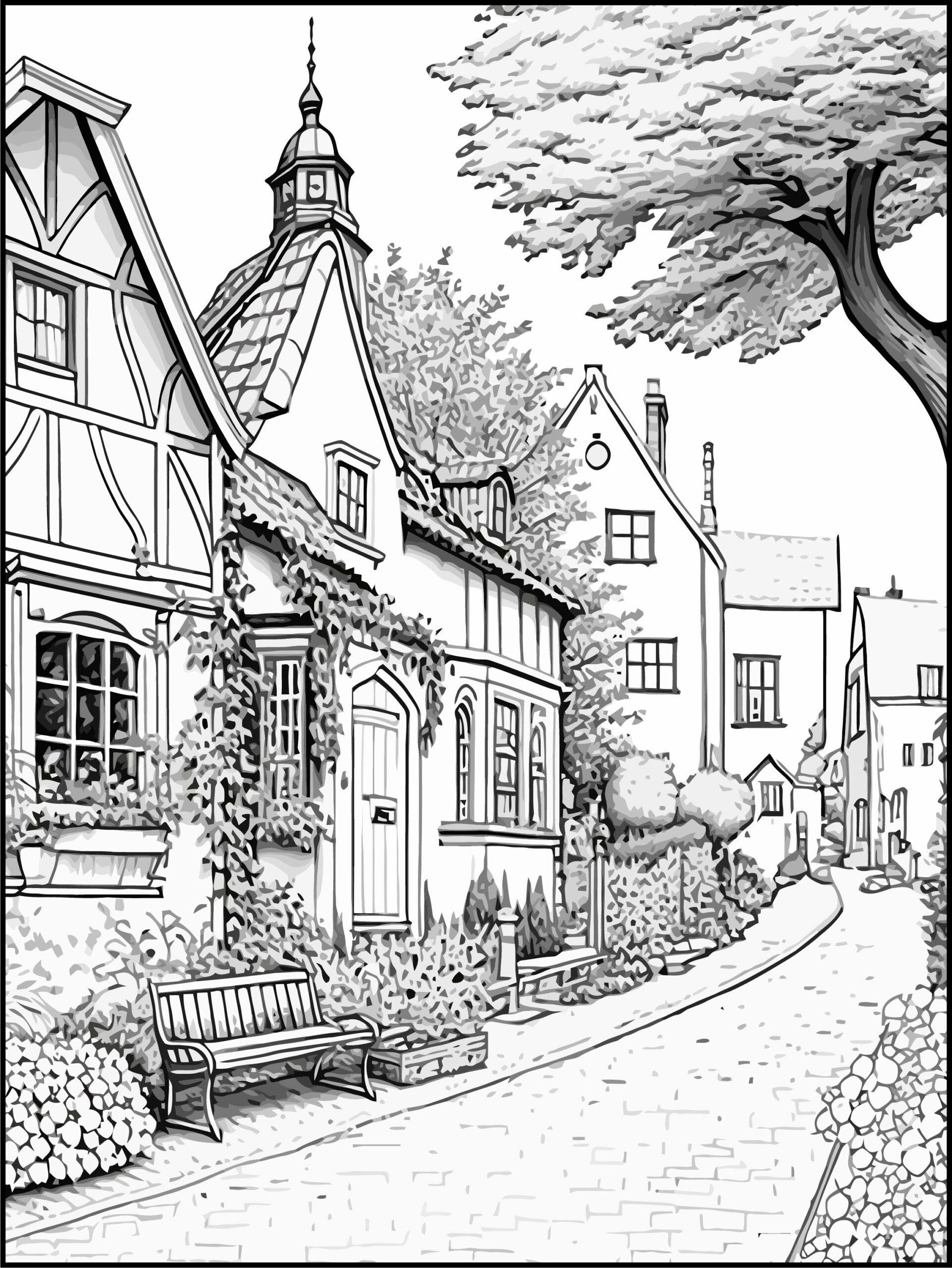 Discover the magic of the village a charming coloring book made by teachers