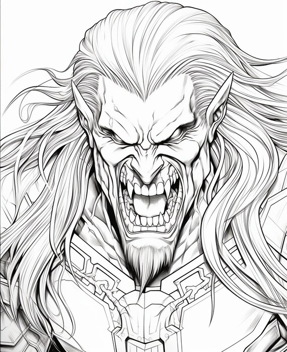 Superhero villain adult coloring pages bundle pages for digital download png amazon kdp interior low price original designs