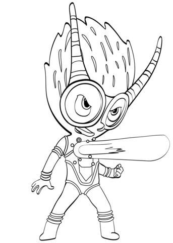 Firefly villain from pj masks coloring page free printable coloring pages