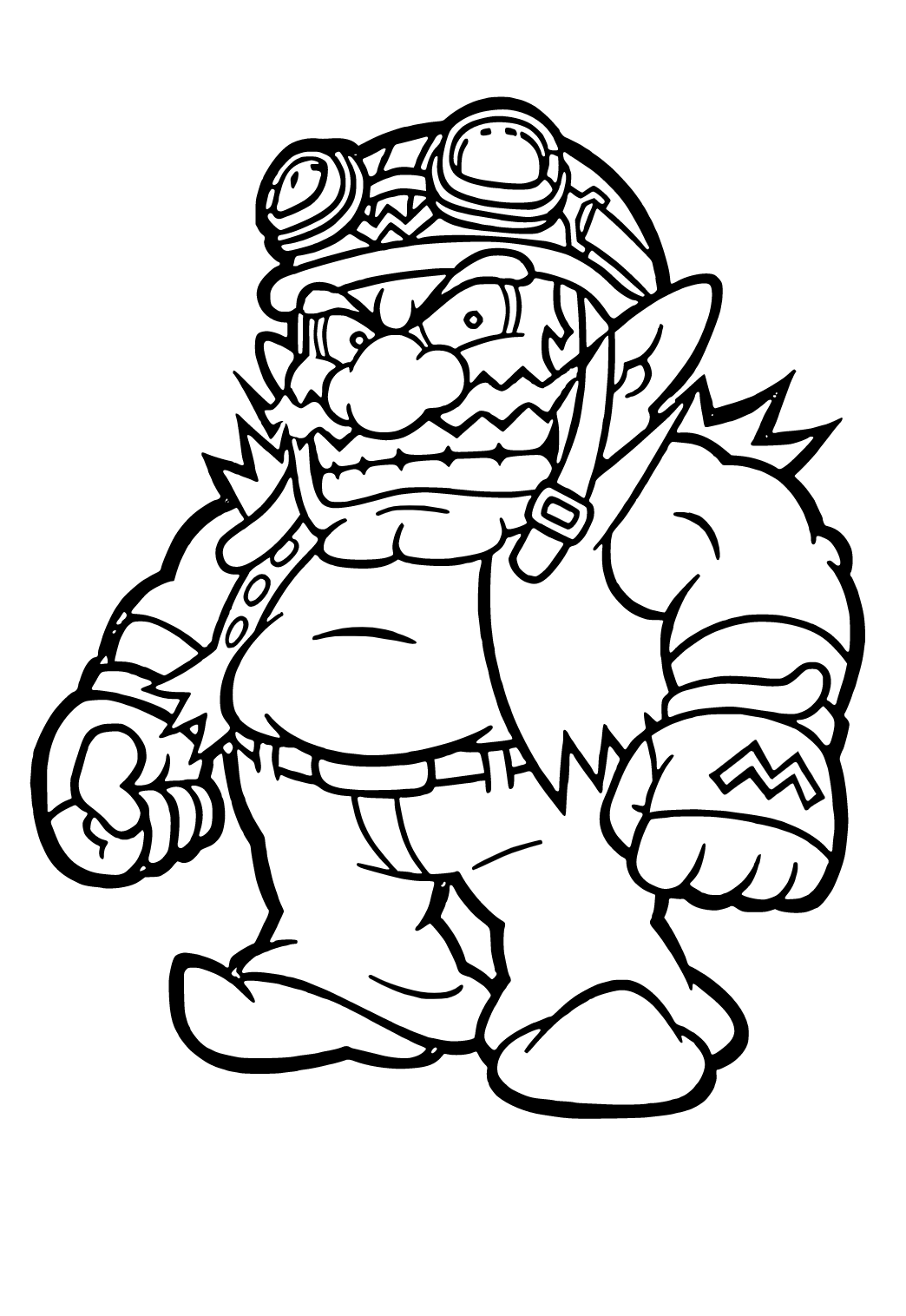 Free printable super mario villain coloring page for adults and kids