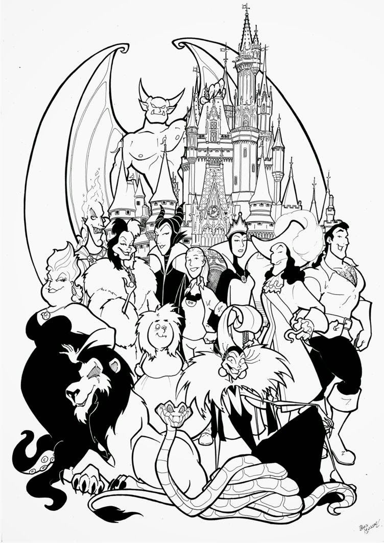 Disney villains coloring pages