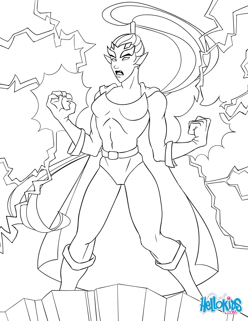 Female villain coloring pages