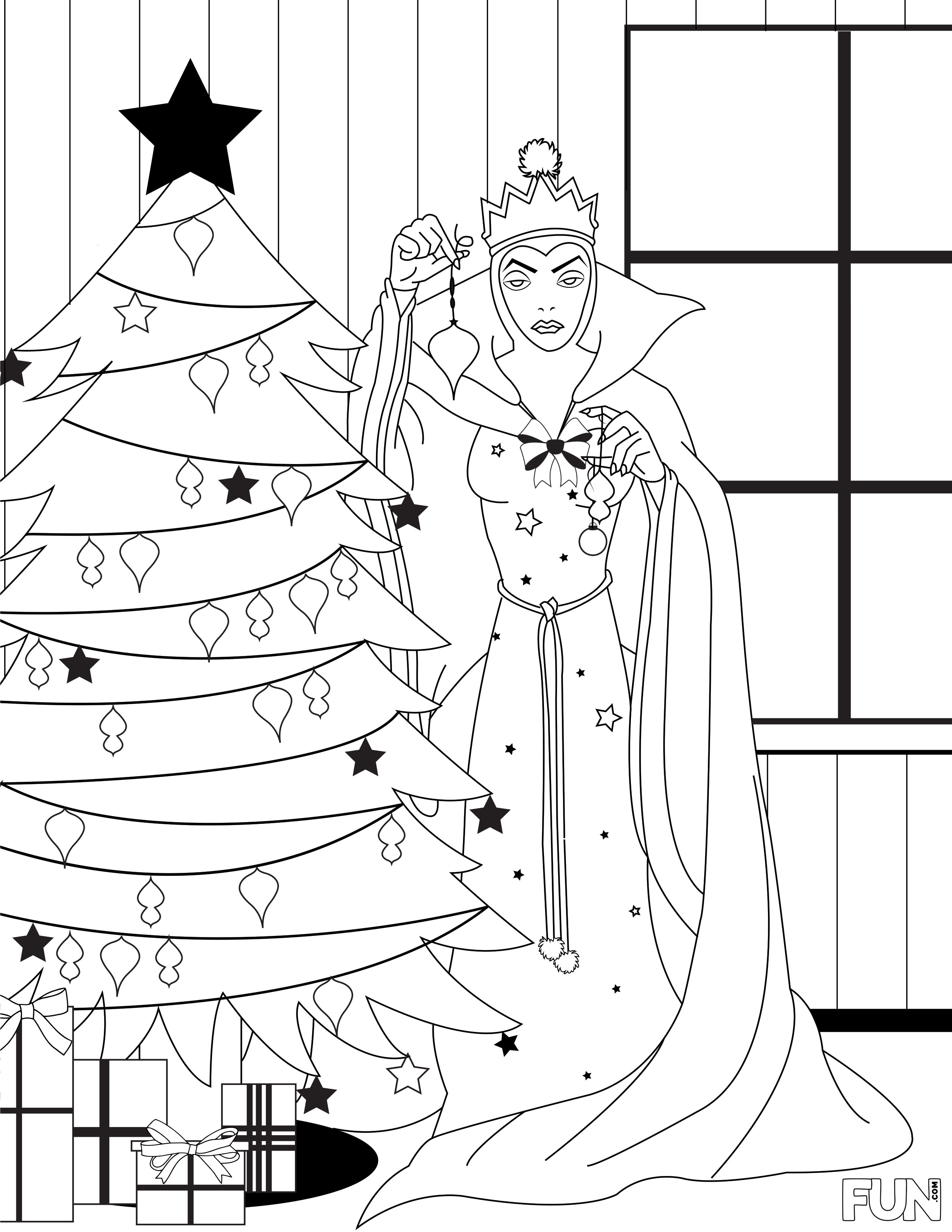 Disney villains christmas coloring pages printables