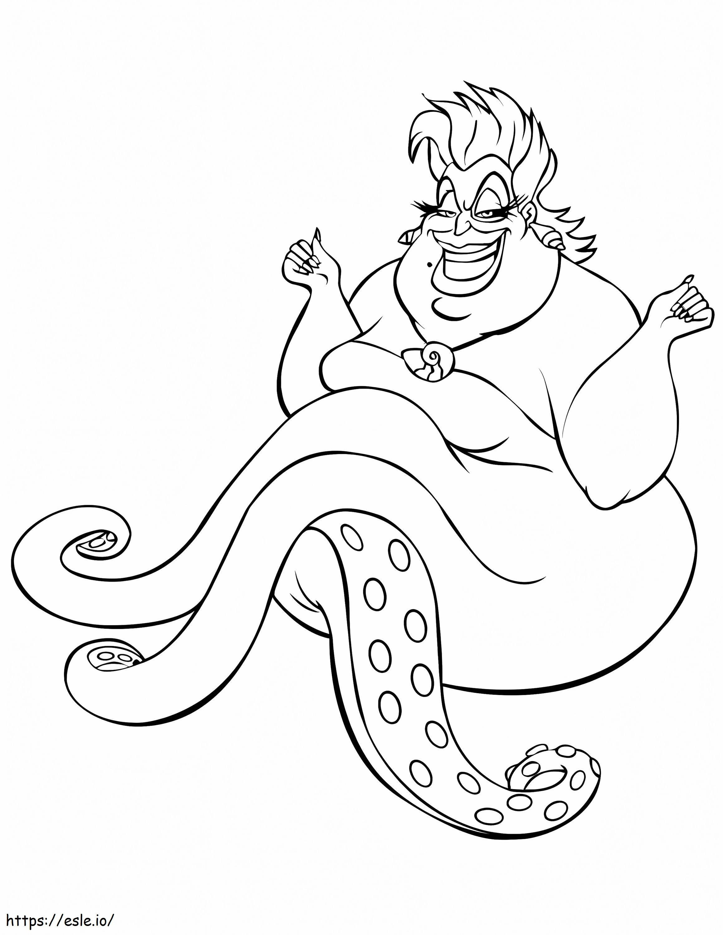 Ursula disney villain coloring page