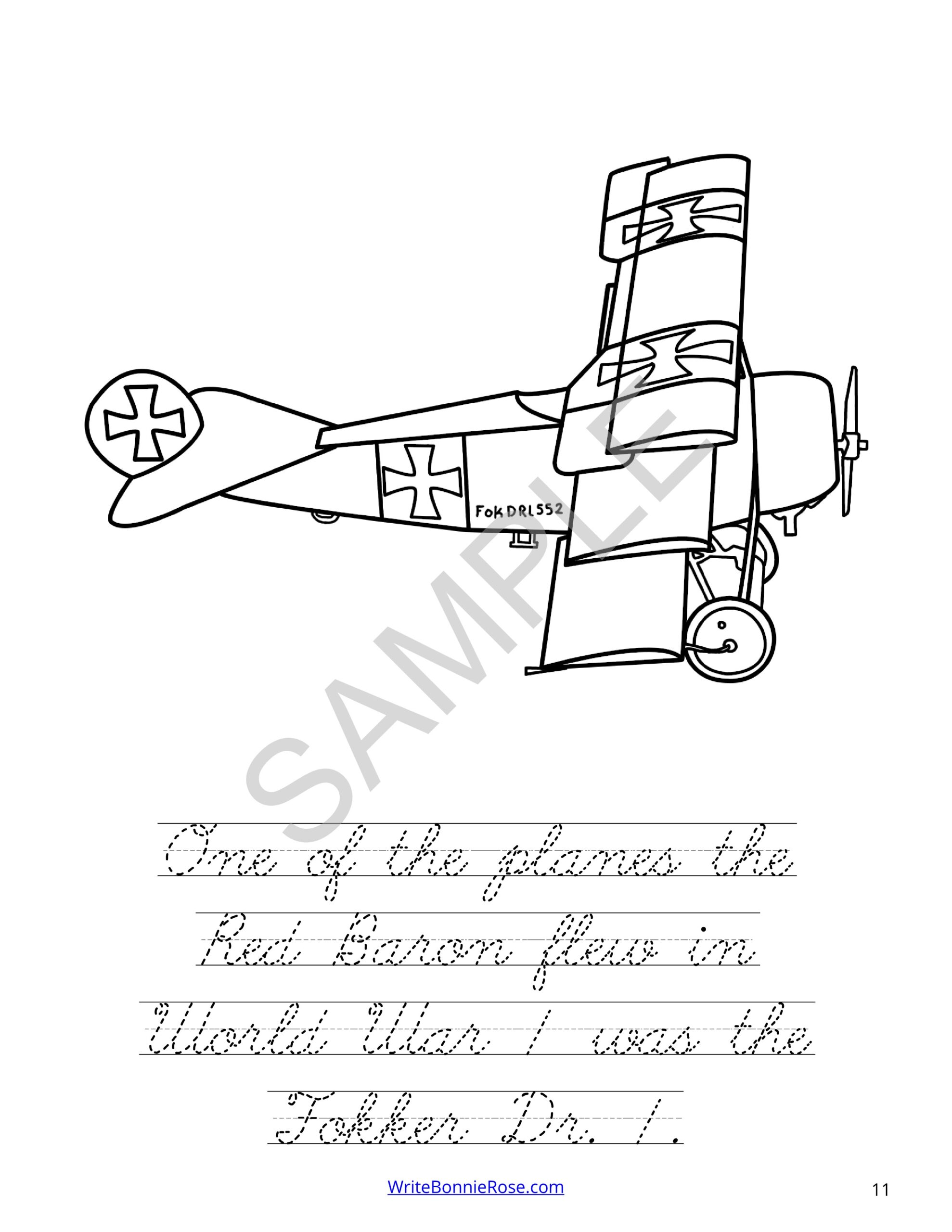 History in the air coloring book