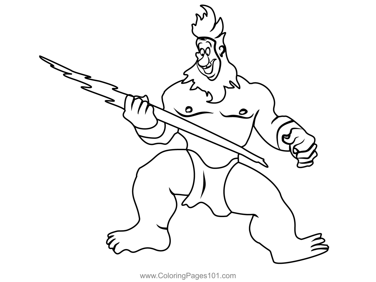 Vulcan from fantasia coloring page coloring pages coloring pages for kids printable coloring pages