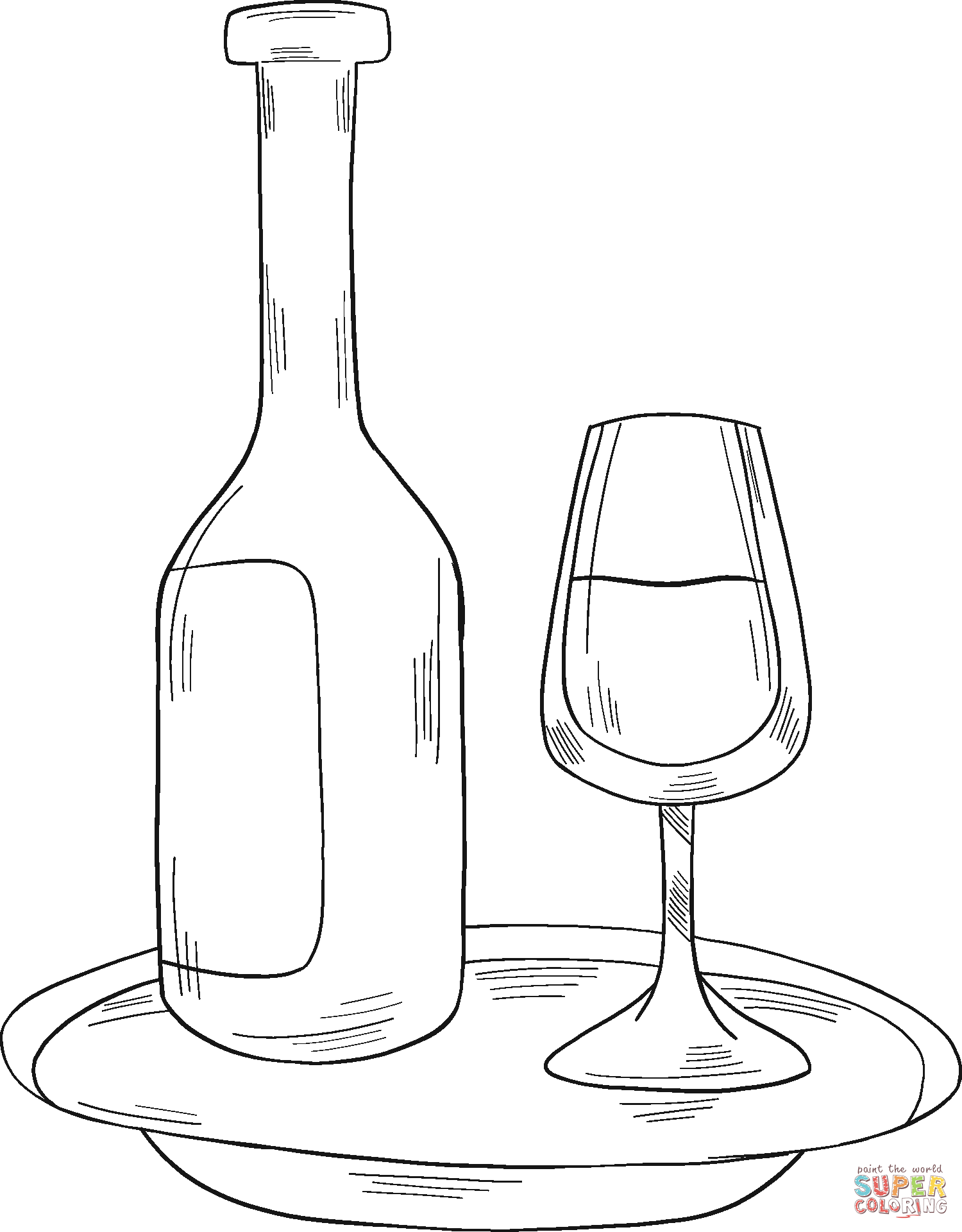 Wine coloring page free printable coloring pages