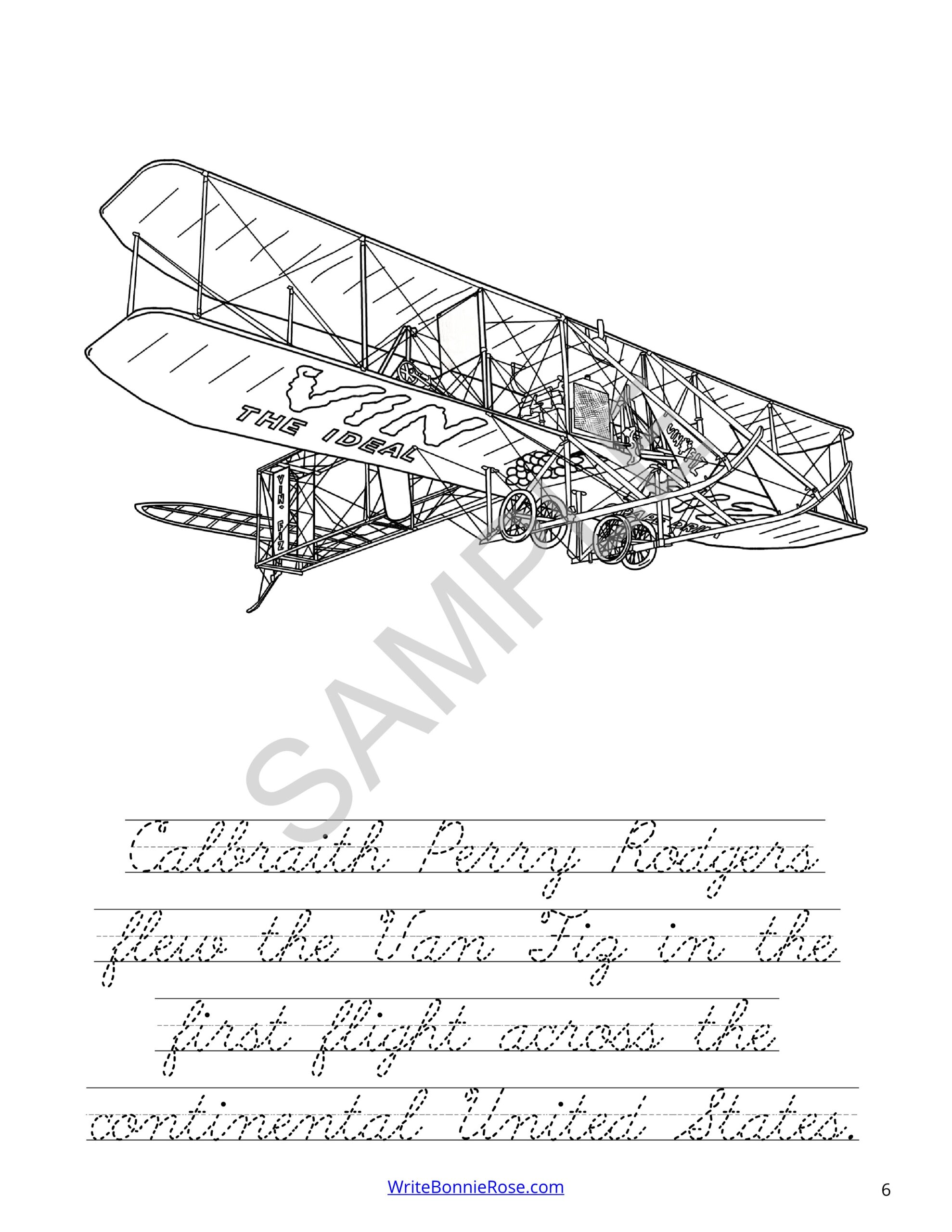 History in the air coloring book