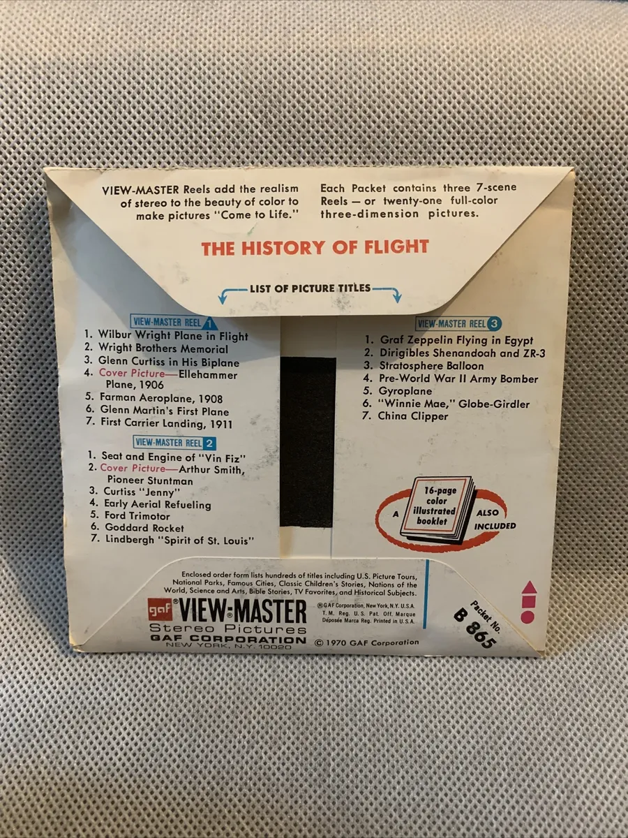 View master b history of flight version a reel set b