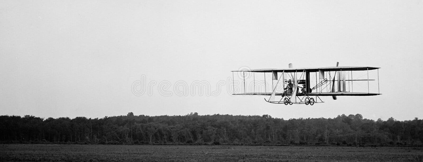 Wright brothers plane stock photos