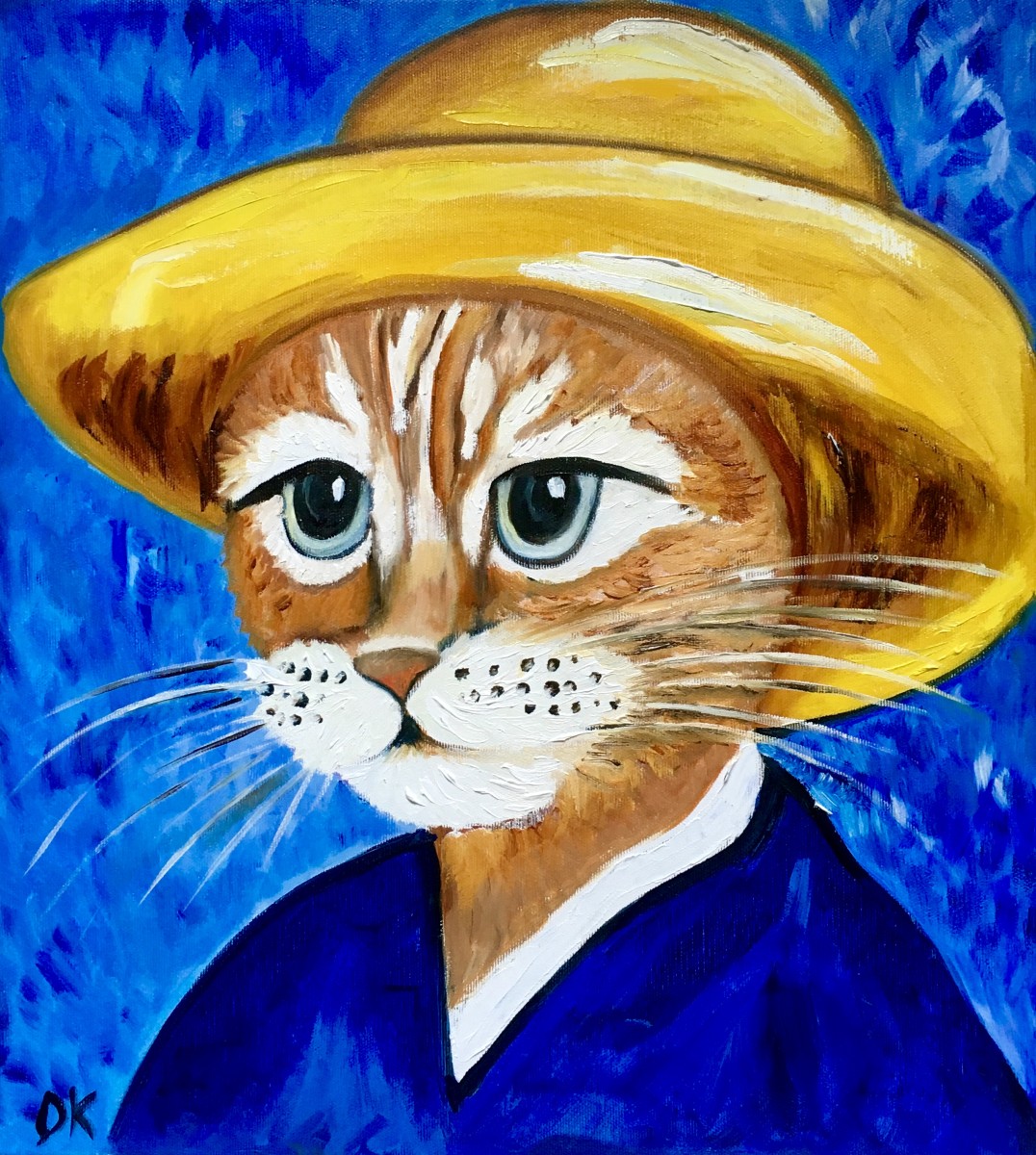 Cat vincent van gogh by olga koval