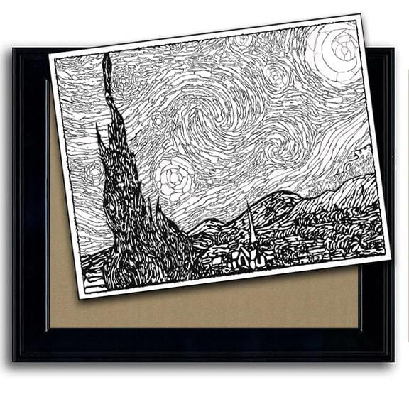 Vincent van gogh starry night coloring page from personal