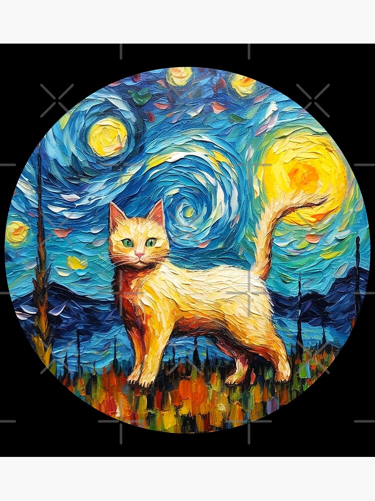 Vincent van gogh cat painting canvas print for sale by vangoholic