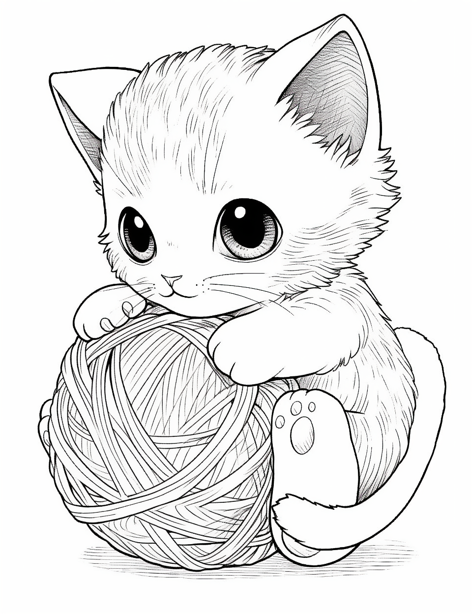 Adorable kitten coloring page folhas para colorir denhos lindos para colorir animais para colorir