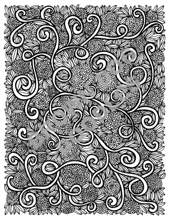 Vines coloring page