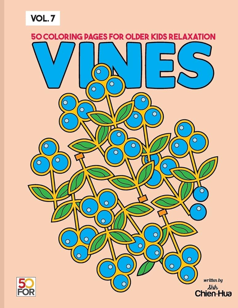 Vines coloring pages for older kids relaxation vol shih chien hua books