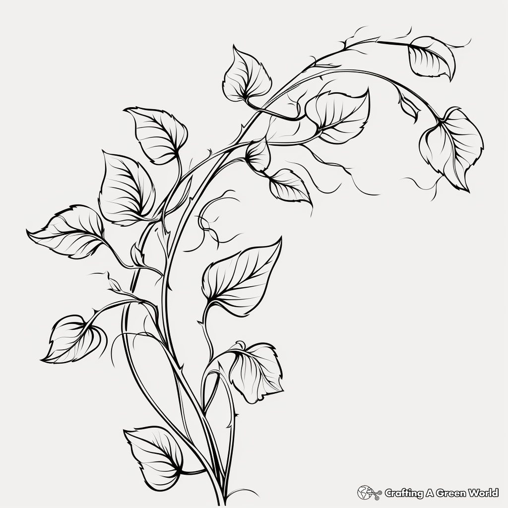 Flower vine coloring pages