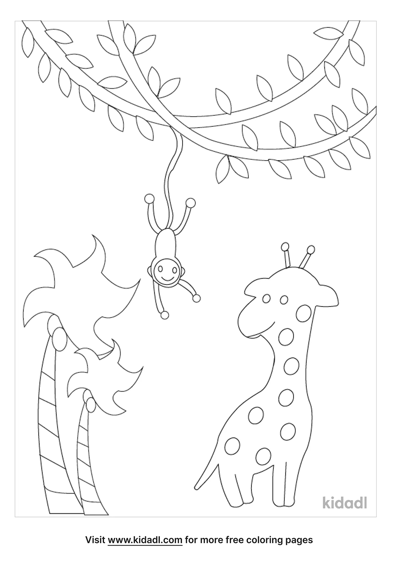 Free jungle vines coloring page coloring page printables