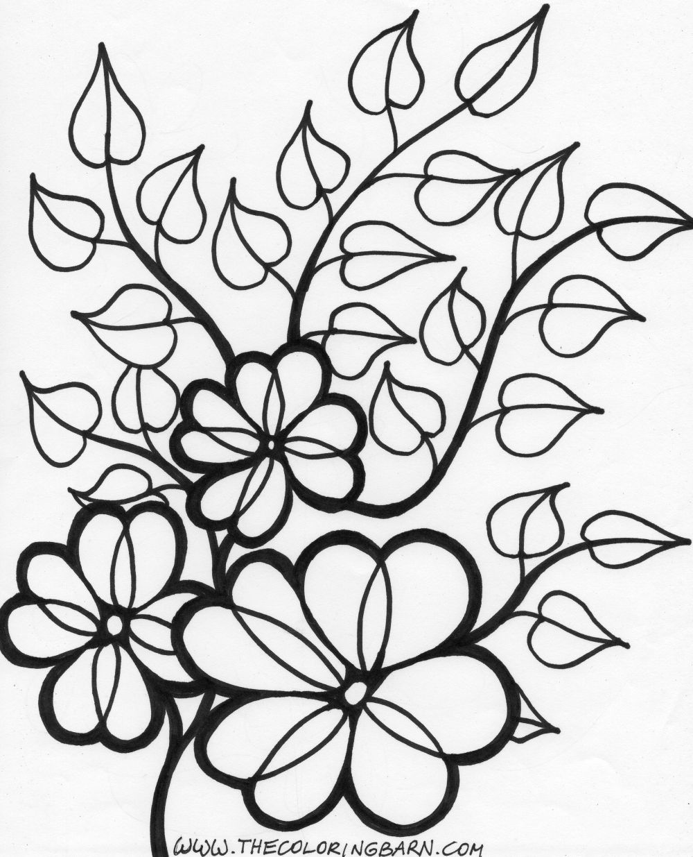 Flower coloring pages