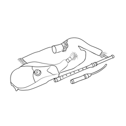 Irish uilleann bagpipe coloring page for kids