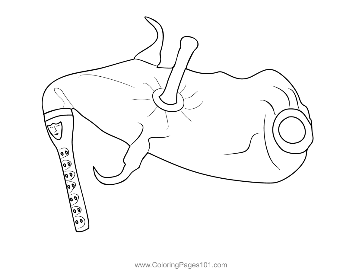 Croatian bagpipe coloring page for kids