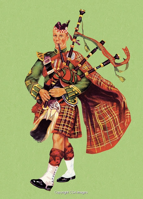 Bagpipe illustrations unique modern and vintage style stock illustrations for licensing csa images