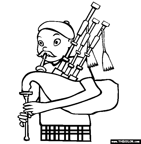 Bagpipes coloring page free bagpipes online coloring