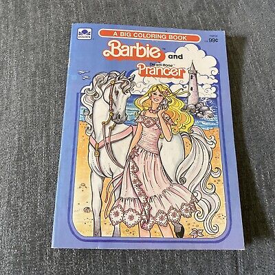 Vintage barbie and prancer coloring book partially used