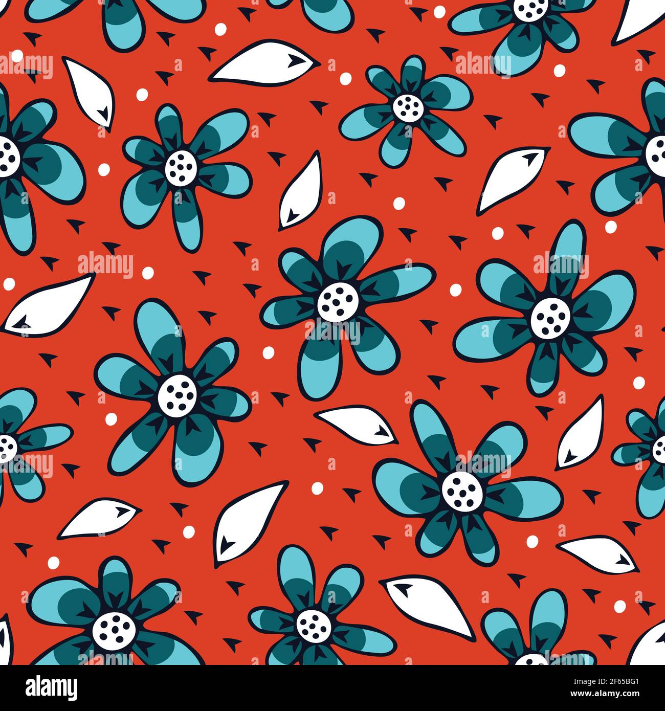Seamless Pattern With Bouquet Of Flowers Stock Illustration