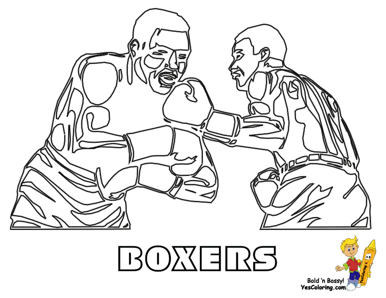 Boxer coloring pages