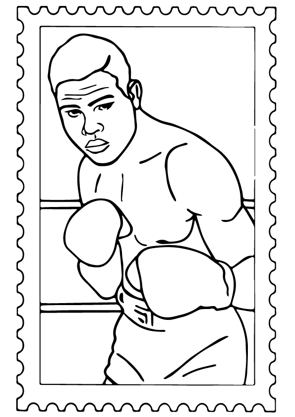 Boxing coloring pages