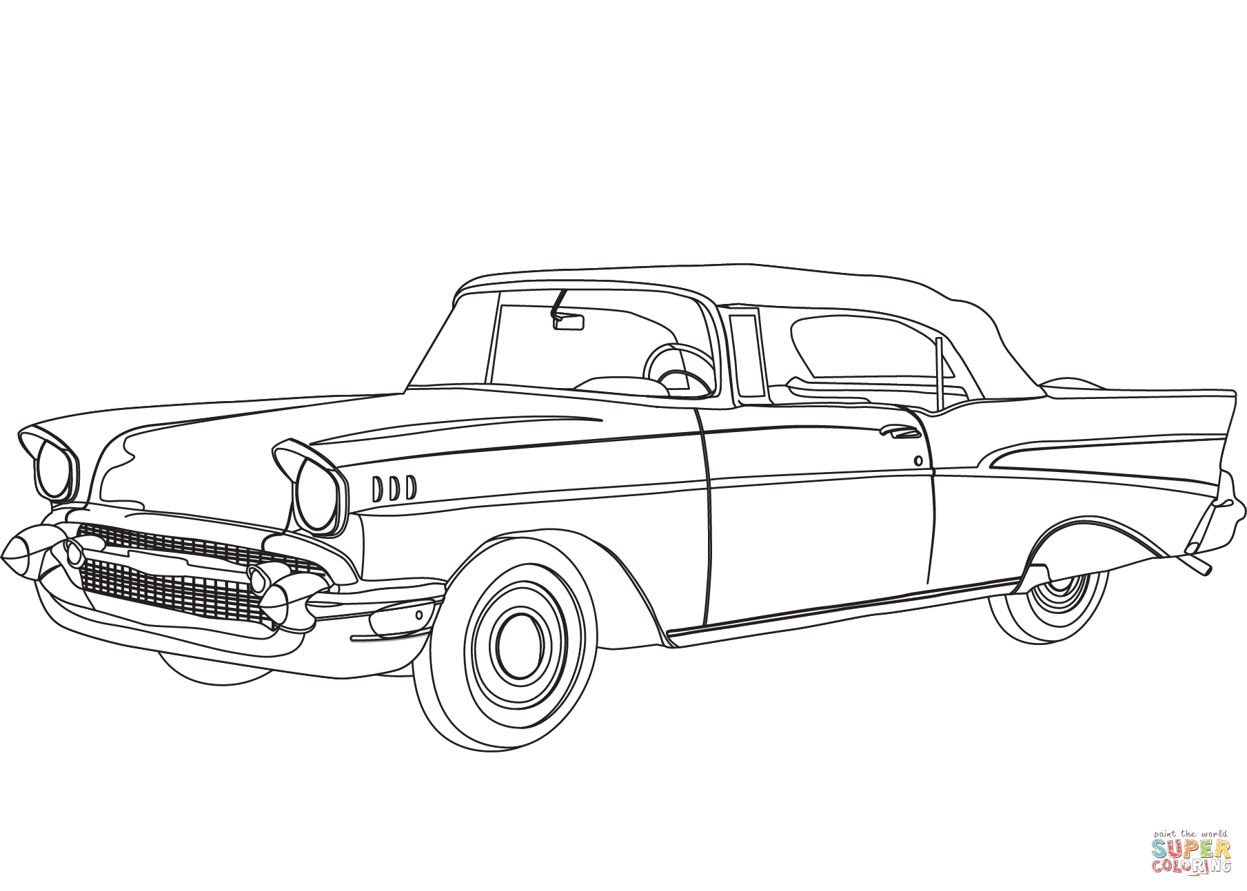 Vintage car coloring page free printable coloring pages