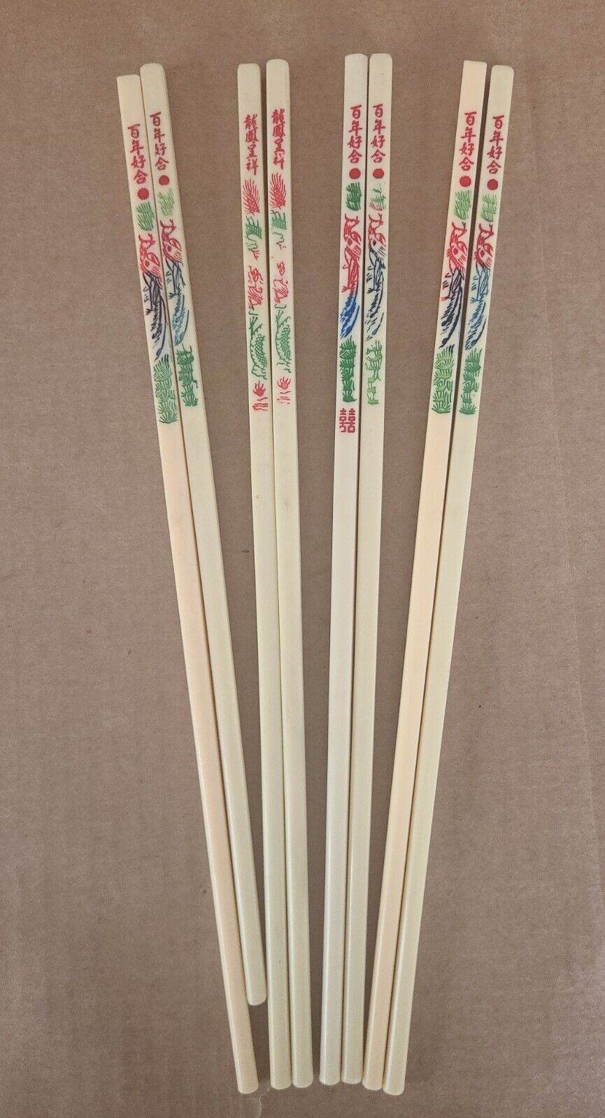 Vintage chopsticks plastic melamine chinese writing cm