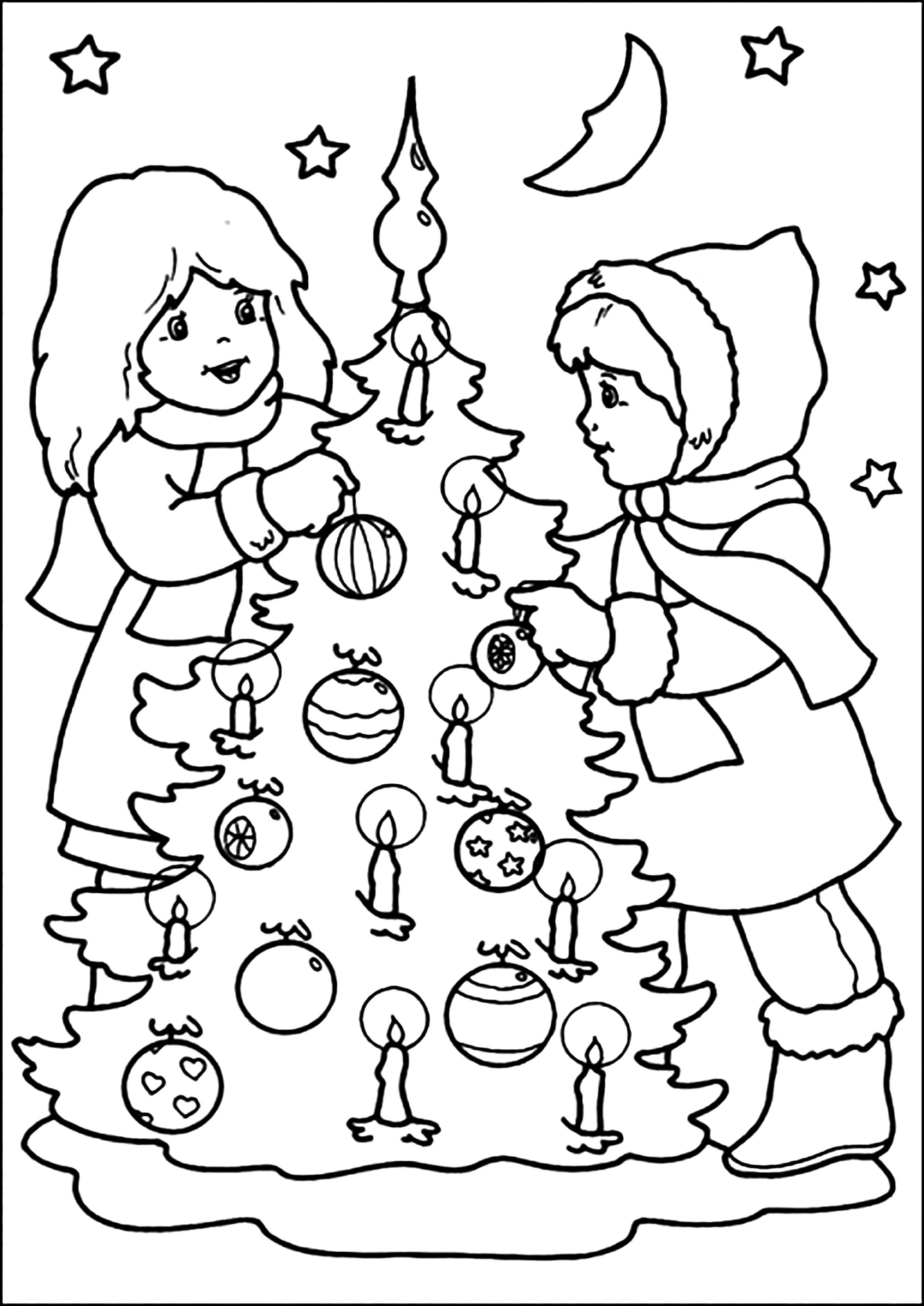 Vintage christmas coloring