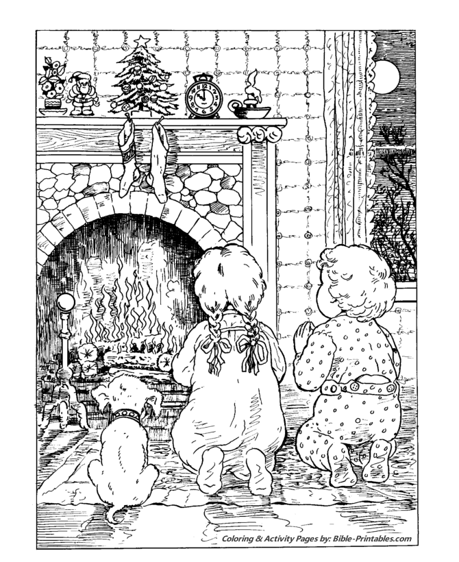 Classic christmas coloring pages