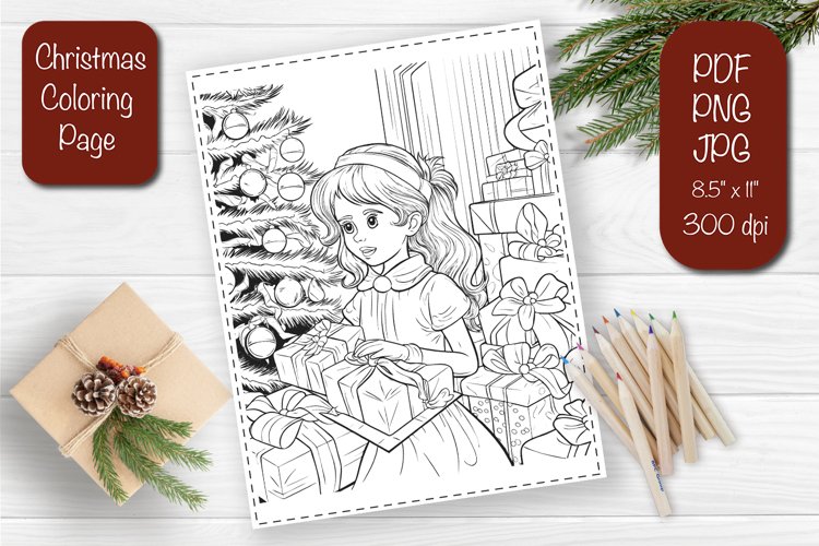 Christmas coloring pages kids printable coloring sheet