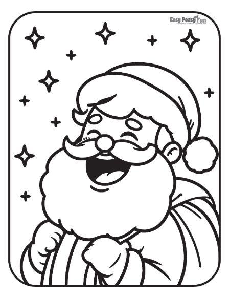 Printable santa coloring pages