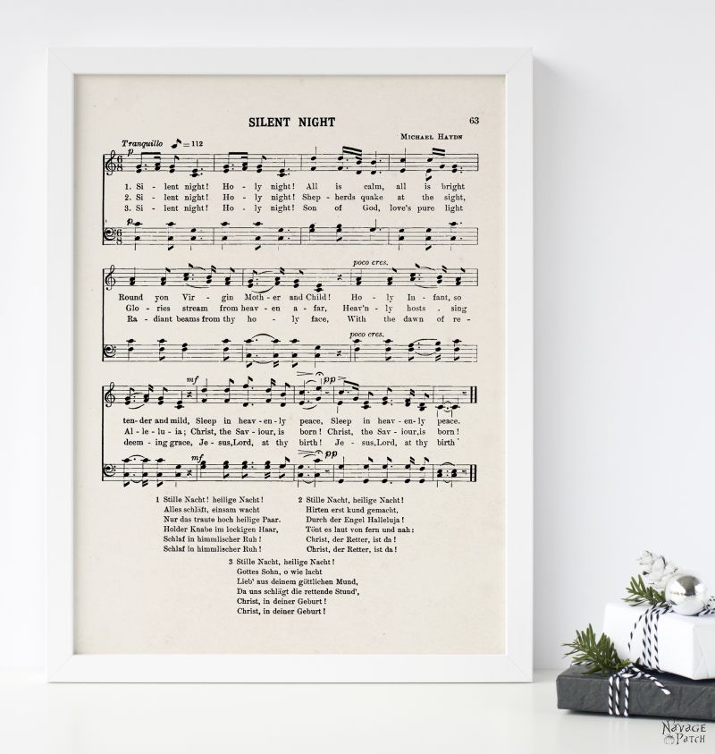 Vintage christmas carol printables