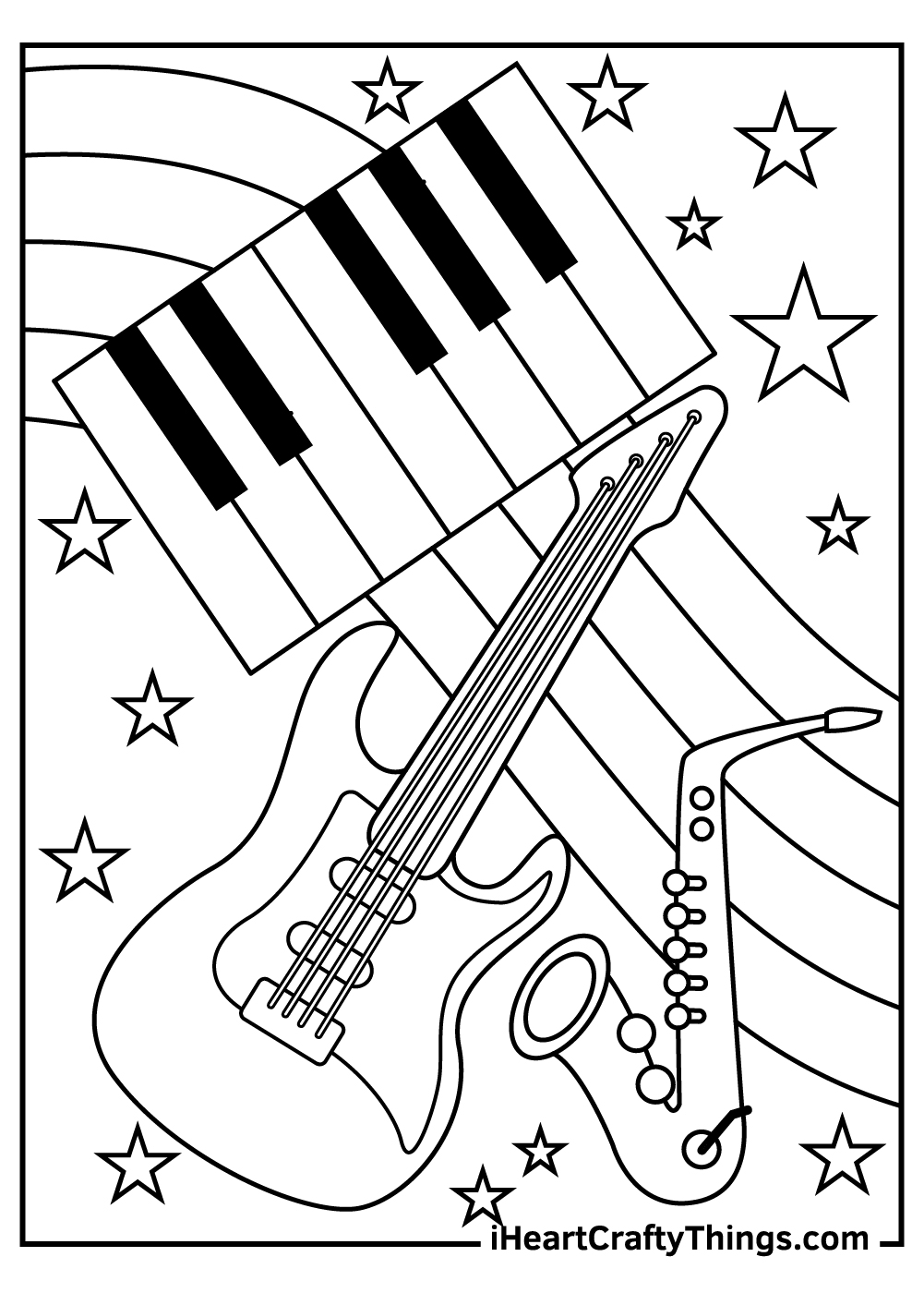 Music coloring pages free printables