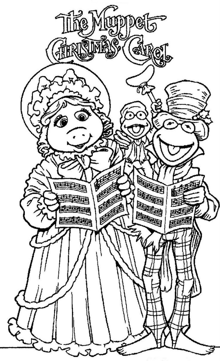 Muppet christmas carol christmas music coloring christmas coloring pages