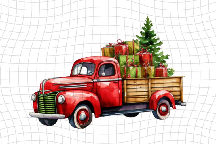 Vintage christmas truck