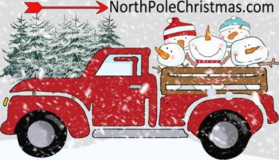 Christmas truck clipart