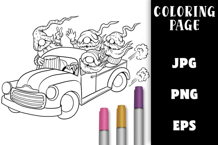 Truck coloring pages design bundles