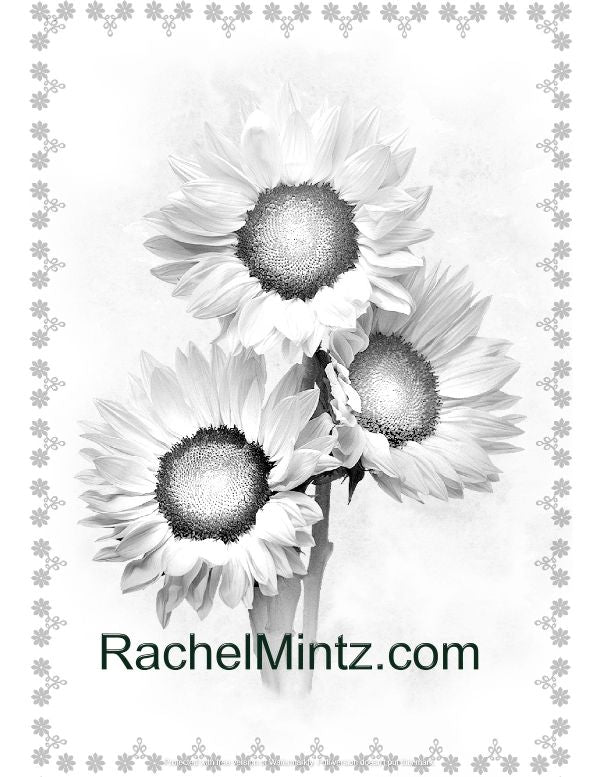 Vintage flowers coloring page â rachel mintz coloring books