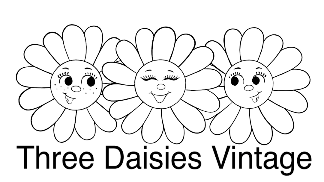 Three daisies vintage