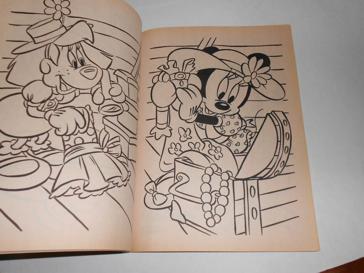 Vintage disney minnie n me childrens coloring book unused