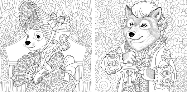 Dog pattern coloring book adult afbeeldingen stockfotos d