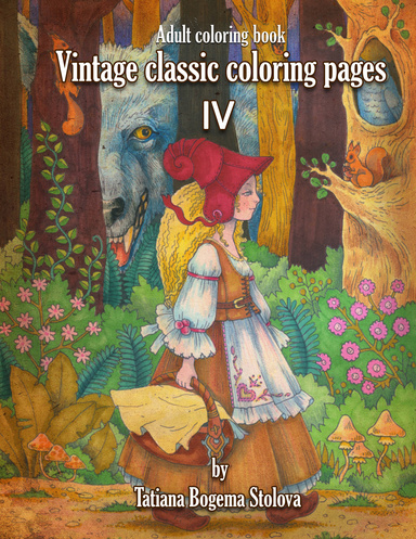 Vintage classic coloring pages iv adult coloring book